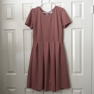 Lularoe Amelia Rose Pink Dress Large